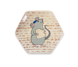 Burbank Color Me Mine Matzah Mouse Plate