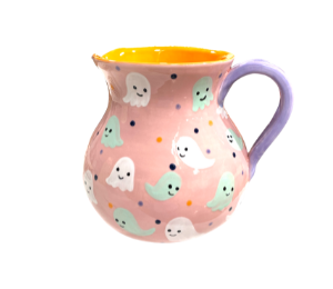 Burbank Color Me Mine Cute Ghost Pitcher