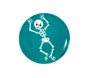 Burbank Color Me Mine Jumping Skeleton Plate