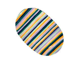 Burbank Color Me Mine Stripes Platter