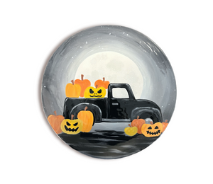 Burbank Color Me Mine Pumpkin Truck Plate