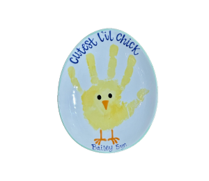 Burbank Color Me Mine Little Chick Egg Plate