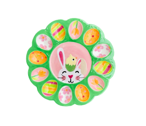 Burbank Color Me Mine Easter Sherbet Egg Plate