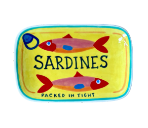 Burbank Color Me Mine Sardines Appetizer Plate