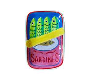 Burbank Color Me Mine Open Sardines App Plate