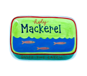 Burbank Color Me Mine Mackerel Appetizer Plate