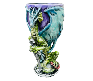 Burbank Color Me Mine Antique Dragon Goblet