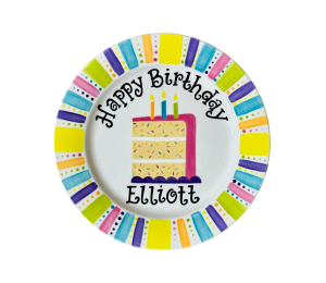 Burbank Color Me Mine Birthday Cake Plate