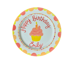 Burbank Color Me Mine Birthday Cupcake Plate